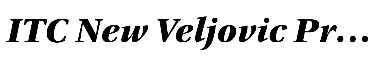 ITC New Veljovic Pro Black Italic